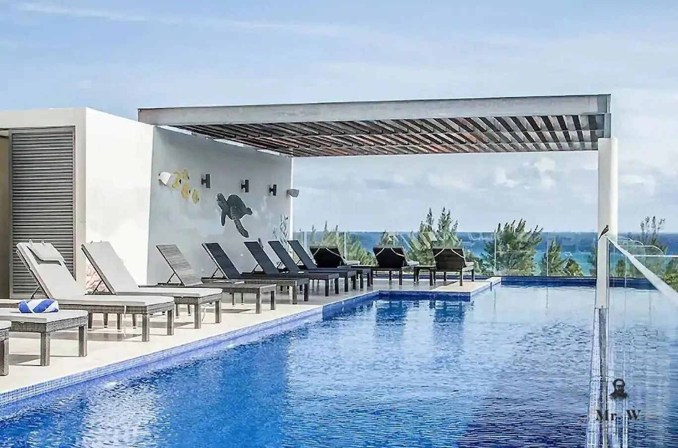 Oceanview Rooftop Pool Spa Tub Steps To Beach プレヤデルカーメン 0*,